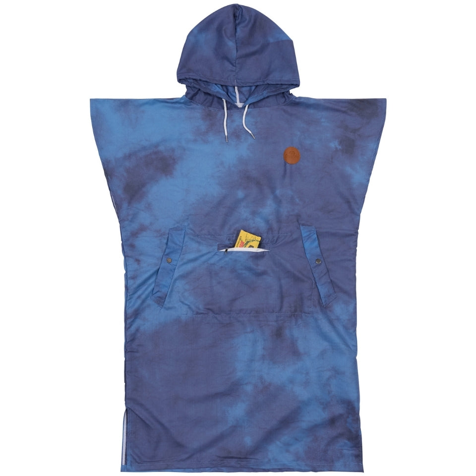 Waterproof Quick-Dry Changing Poncho for Beach, Pool & Outdoor - Indigo Blue Swimwear Cover-Up for Women & Men - Perfect for Surfing, Swimming & Travel