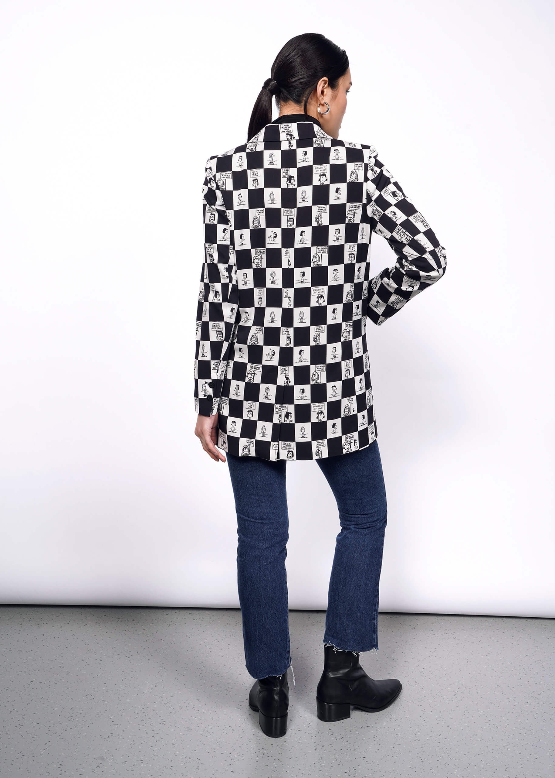 Wildfang x Peanuts Double Breasted Blazer for Women - Stylish Vintage Inspired Jacket for Office, Business Meetings & Smart Casual Outfits