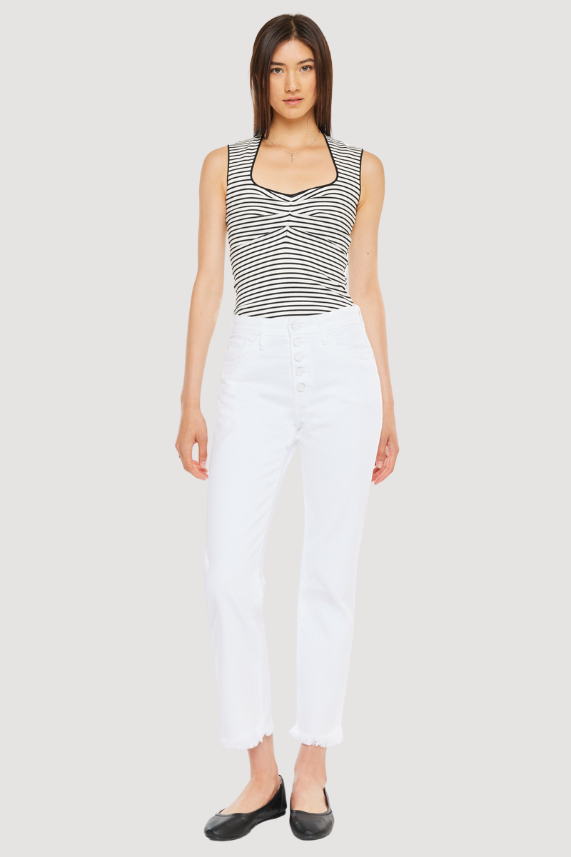 Cammie High Rise Straight Leg Jeans for Women - Stretch Denim Pants, Comfortable & Flattering Fit - Perfect for Casual Wear, Office, and Date Nights