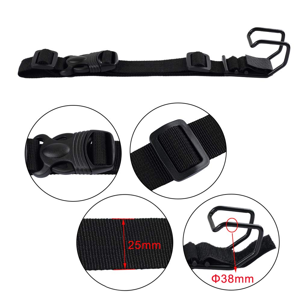 Adjustable J Hook Luggage Strap - Black Travel Bag Hanger for Briefcases & Carry-Ons (Normal Size) | Perfect for Airports, Business Trips & Organized Packing