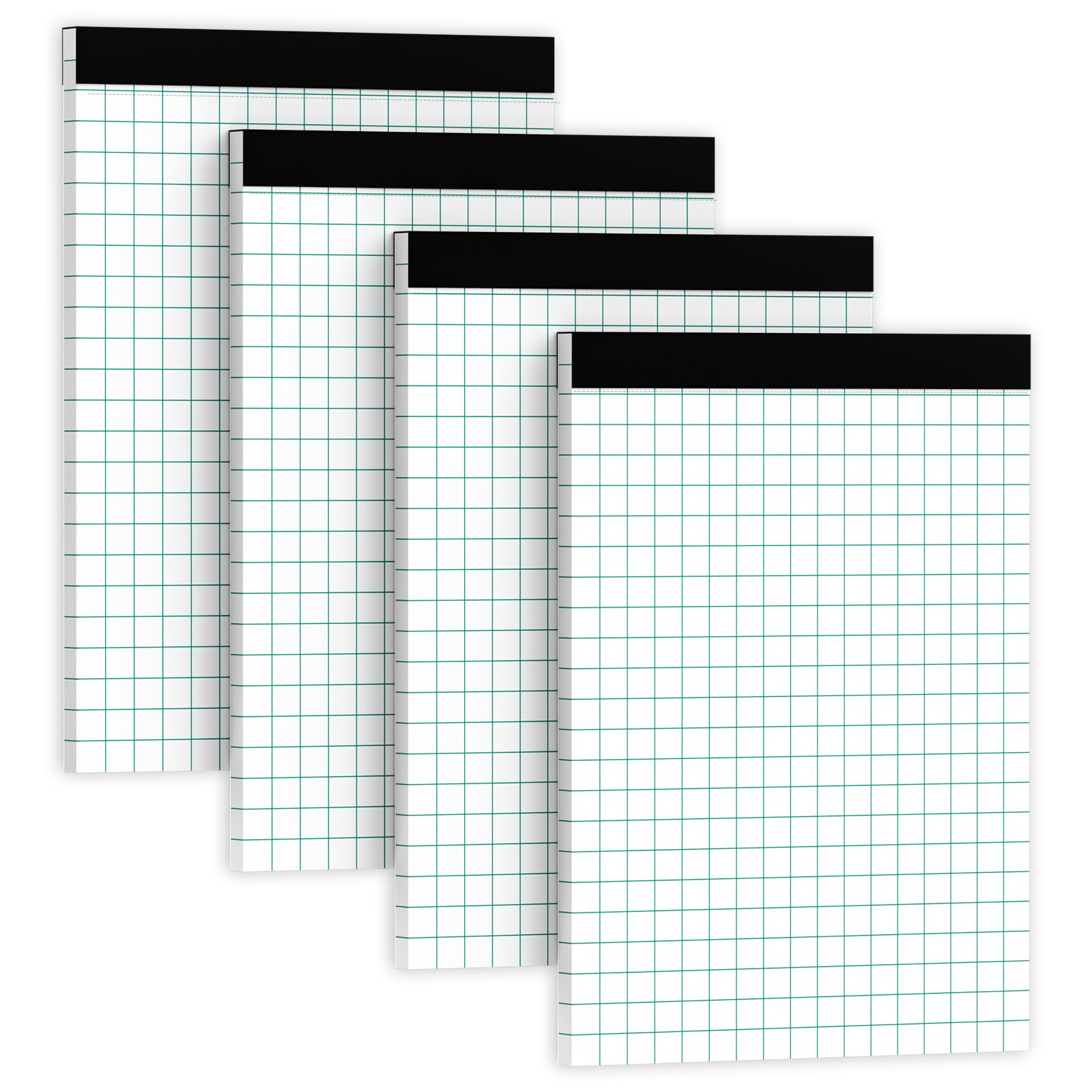 4-Pack Graph Paper Notebooks - 2x2 Blue Grid Paper Pads (8.5