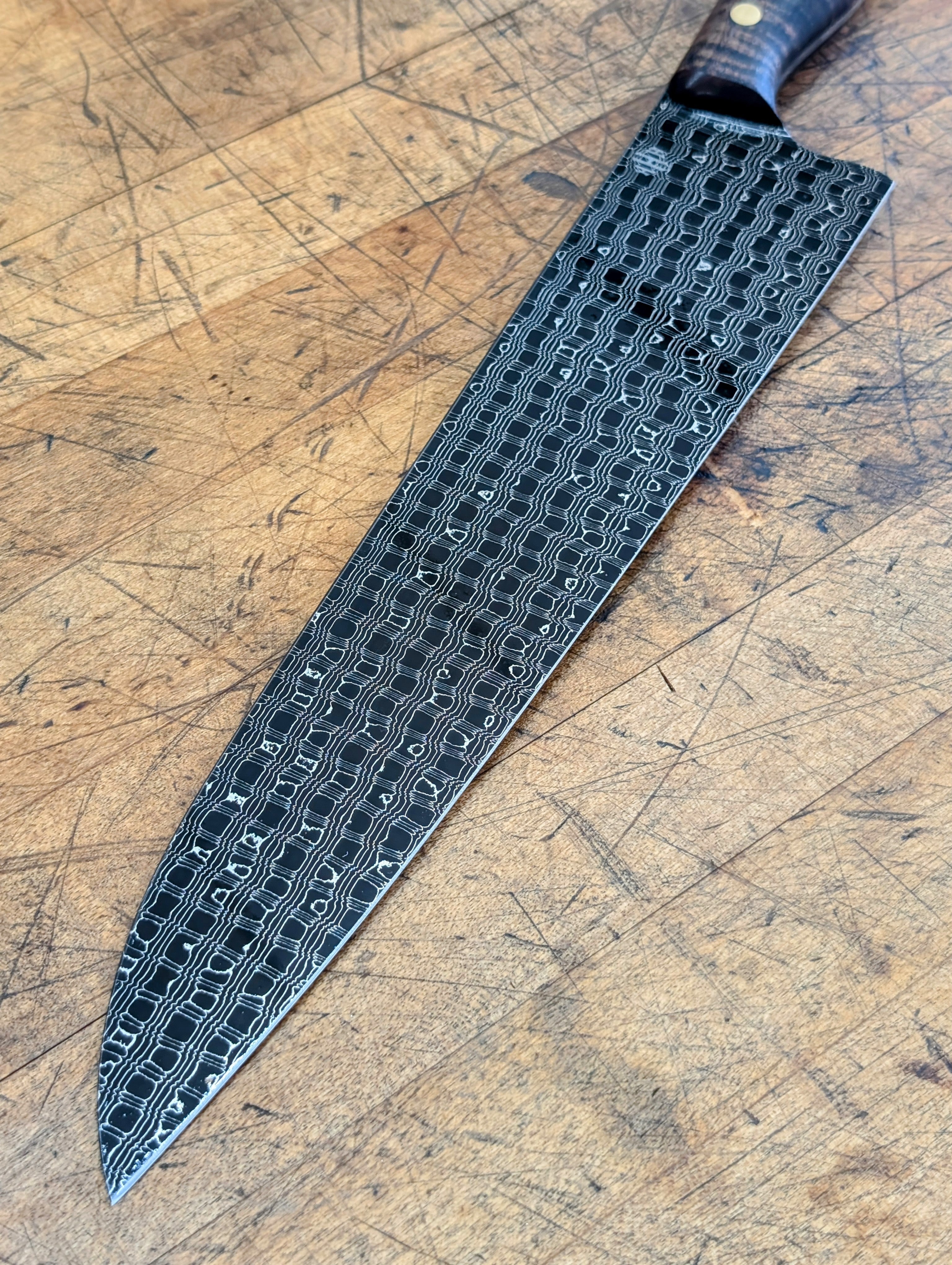 Premium 260mm Gyuto Chef Knife with Reptile Pattern - Custom Handmade Kitchen Knife for Professional Chefs & Home Cooking - Perfect for Slicing, Dicing & Meat Cutting