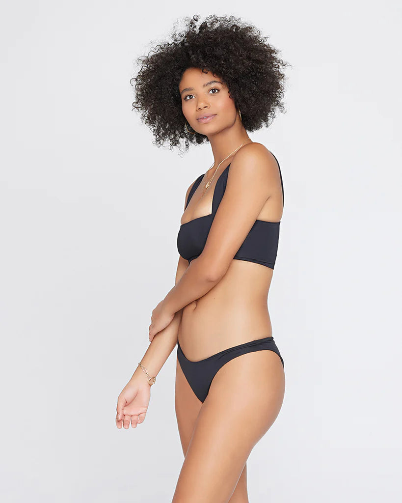 L*Space Women's Parker Square Neck Swimsuit Top - Black | High Waist Bikini Top for Beach, Pool & Summer Vacations
