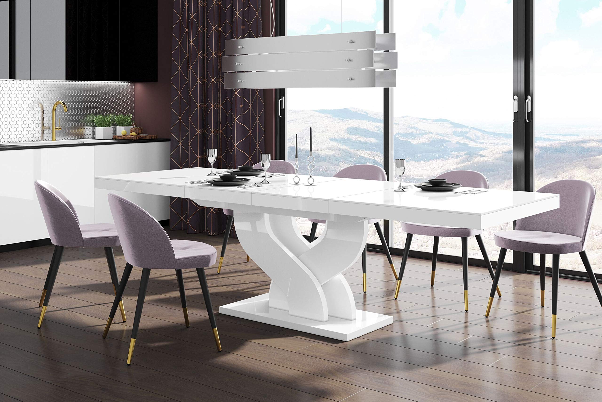 Belle Dining Table (White) - Modern Minimalist Design for Small Spaces, Perfect for Apartments and Cozy Kitchens