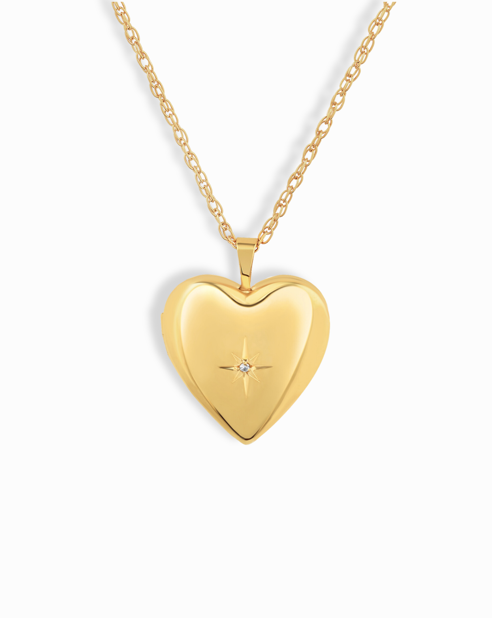 Augustine Heart Locket Pendant Necklace - Elegant Silver or Gold Engravable Keepsake Jewelry for Women - Perfect Gift for Valentine's Day, Anniversary & Mother's Day