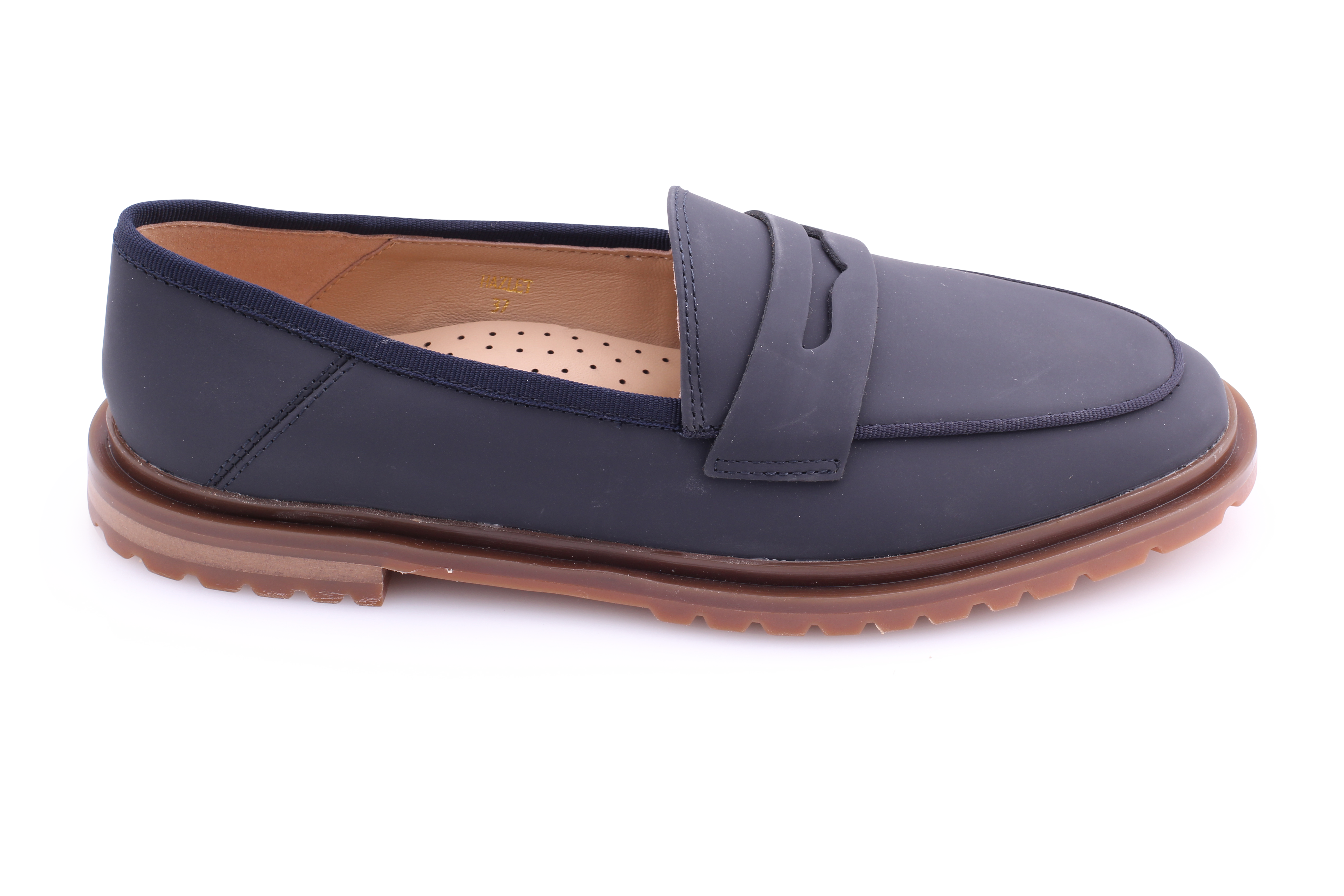 Navy Gum Leather
