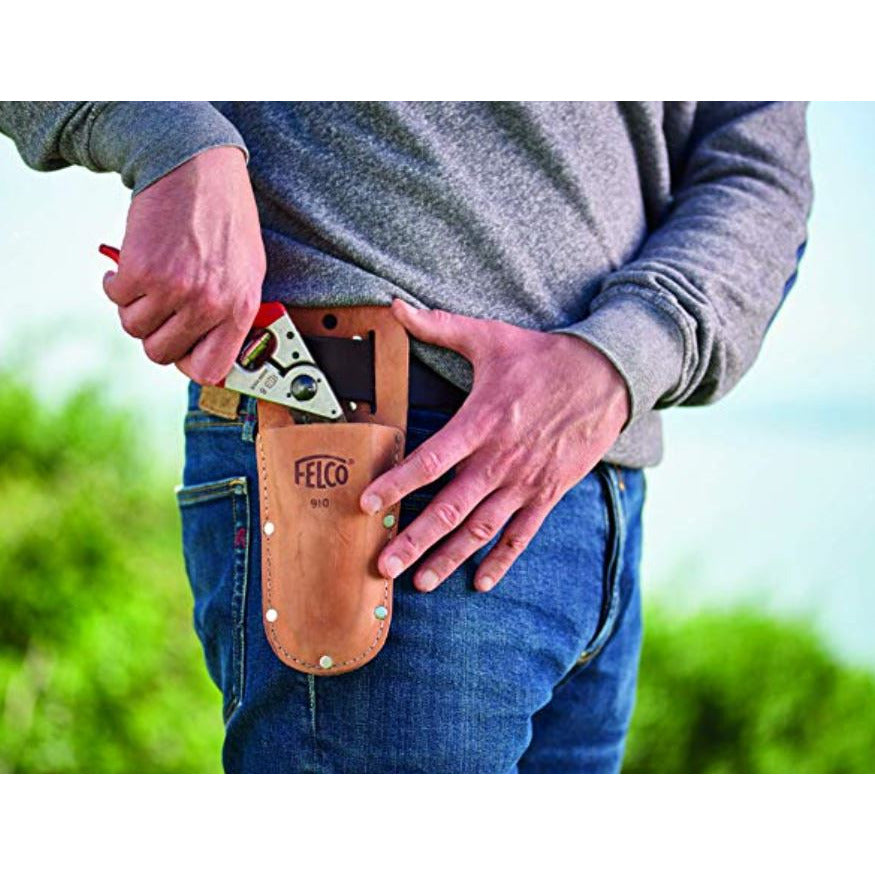 Felco F2 Professional Pruning Shears with Leather Clip & Belt Holster - Premium Garden Scissors for Tree Trimming, Plant Care & Landscaping - Ideal for Gardeners, Arborists & Outdoor Enthusiasts