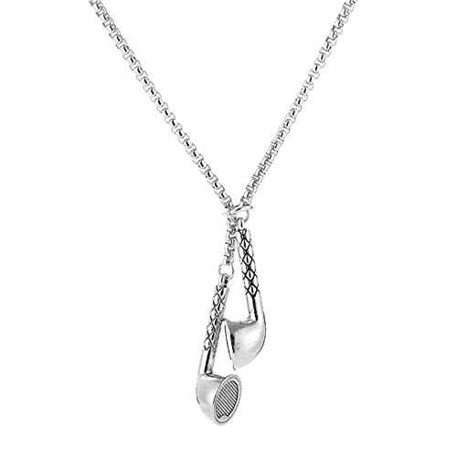 Trendy Unisex Bluetooth Necklace Headphones - Stylish Silver Long Chain Earbud Necklace for Women & Men | Perfect for Workouts, Commuting & Fashion Accessories