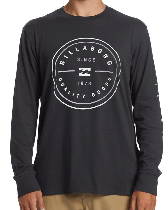 Billabong Men's Big & Tall Long Sleeve Graphic T-Shirt - 100% Cotton Casual Tee for Outdoor Activities, Beach & Streetwear