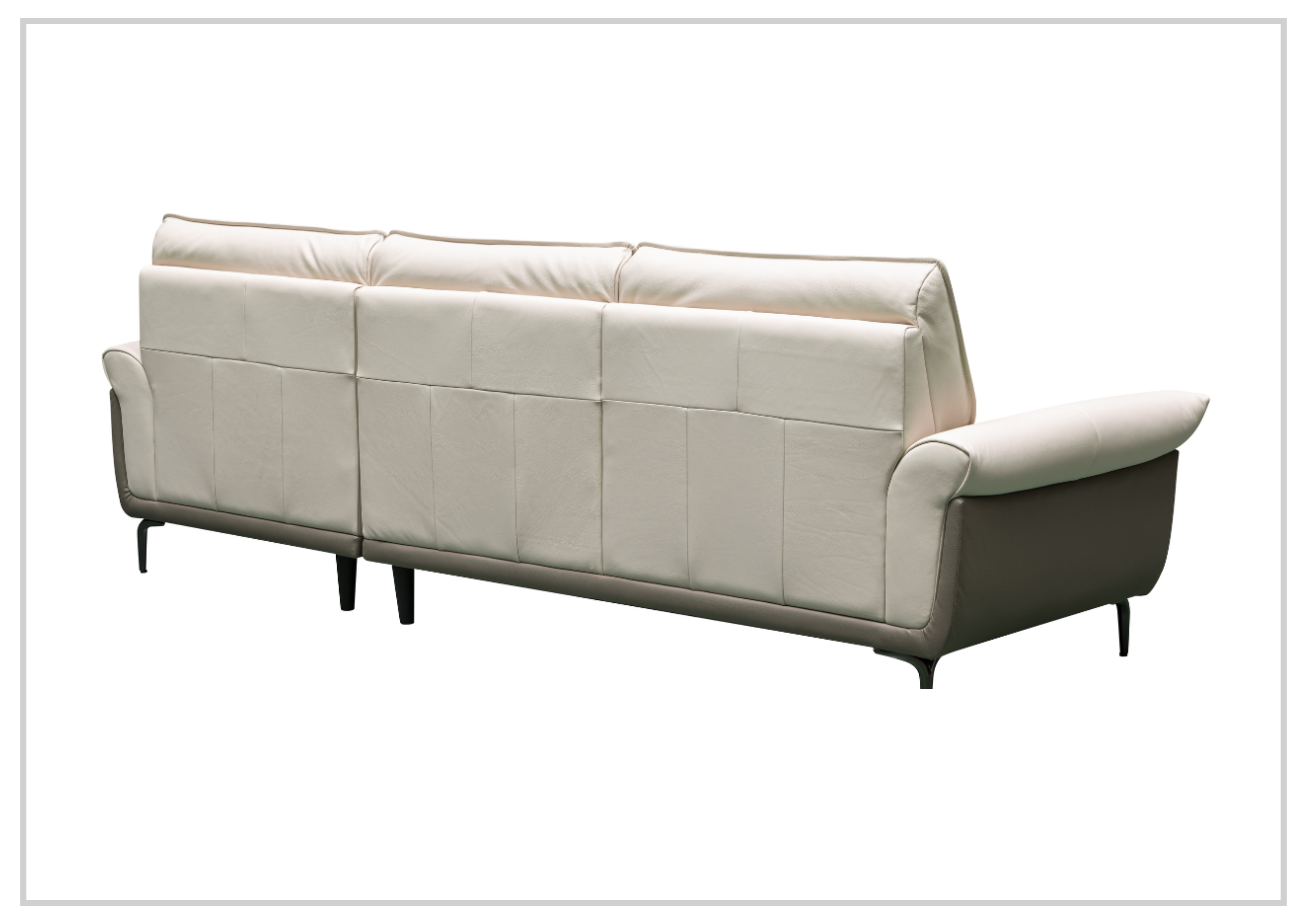 Klaussner Viana 3-Seater Genuine Leather Sofa with Premium Cushion Seat & Tufted Back - Modern Living Room Furniture for Home Theater & Family Gatherings