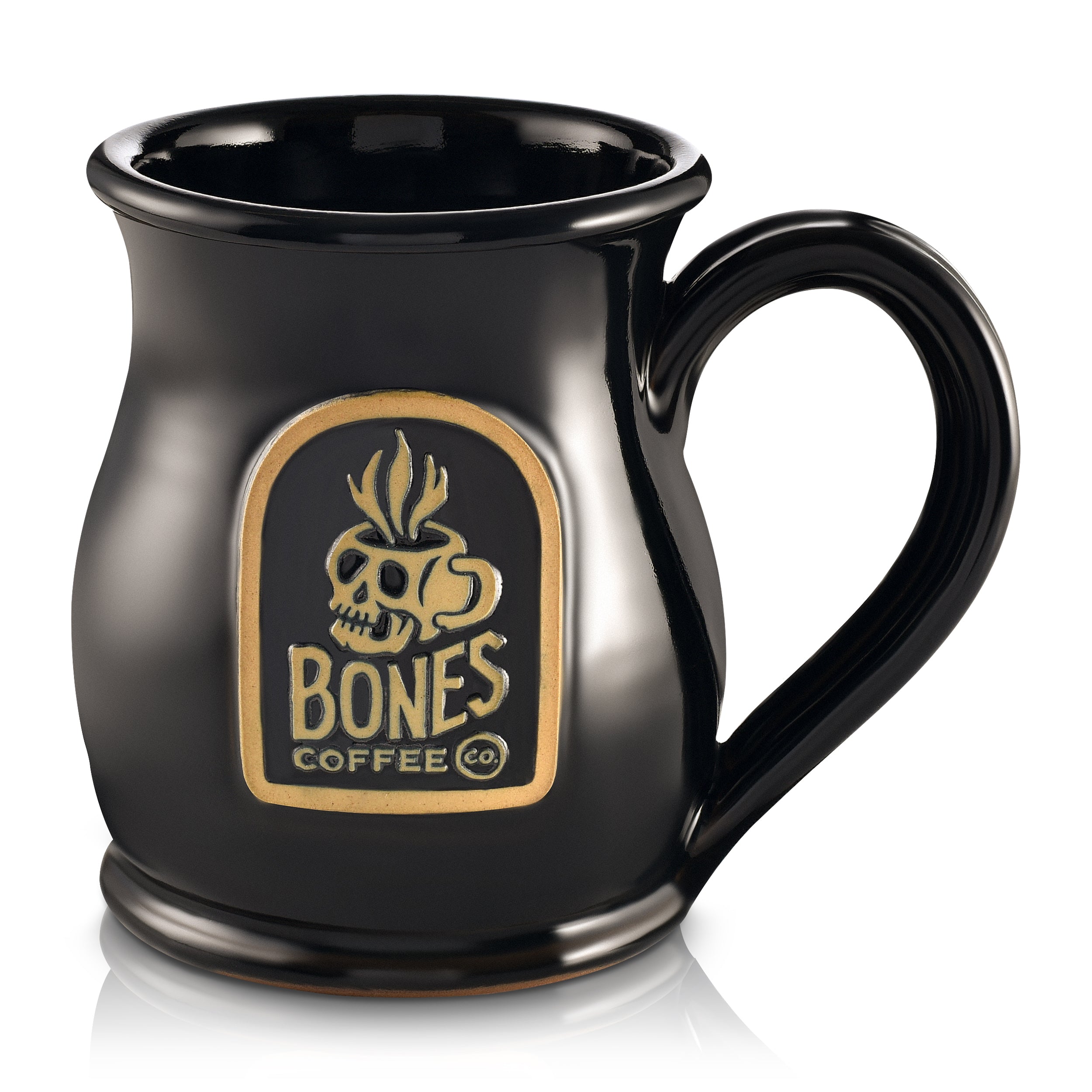 Handmade Skull Logo Ceramic Mug - Gothic Coffee Cup for Halloween, Punk Decor & Unique Gifts - Perfect for Home, Office & Coffee Lovers