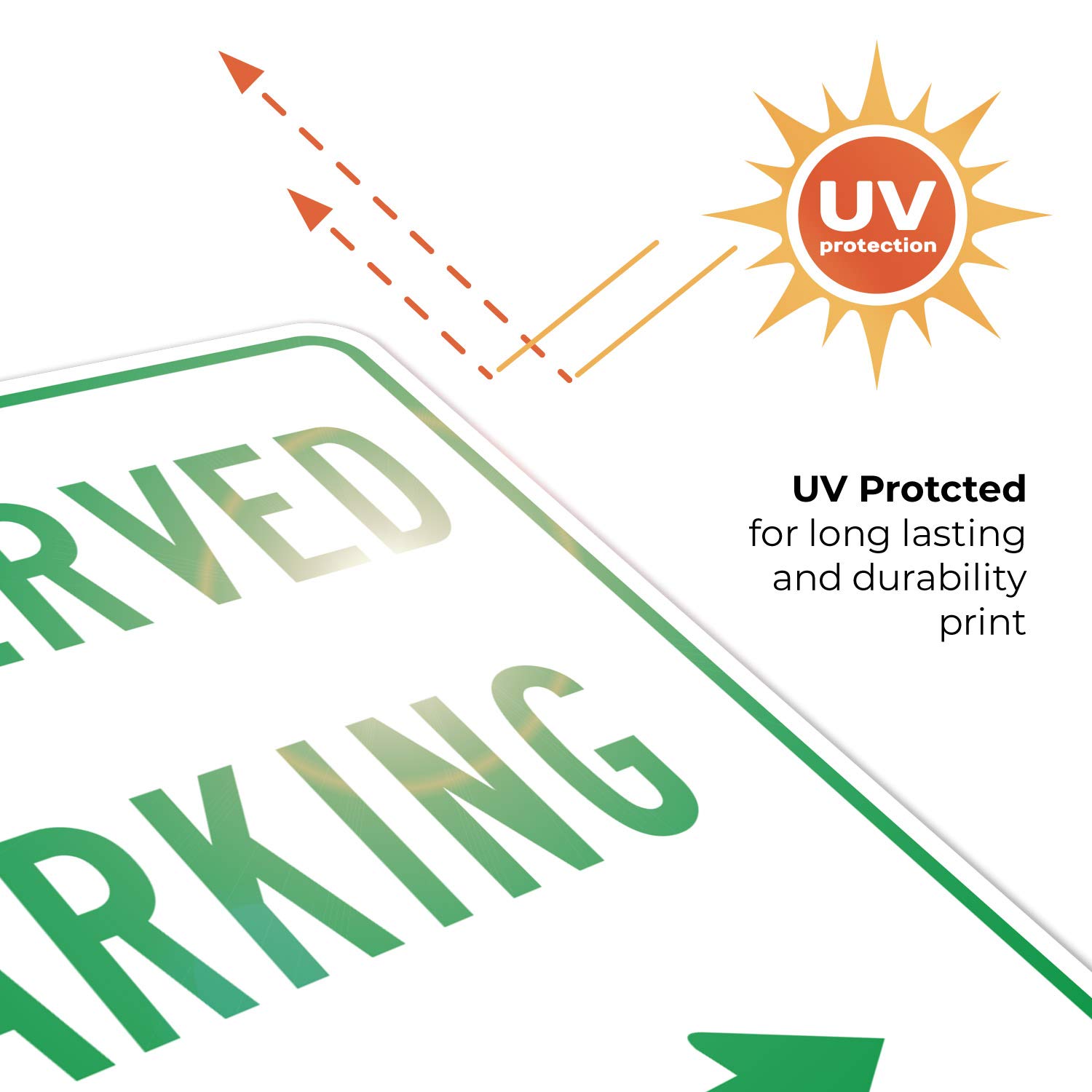 Right Arrow Reserved Parking Sign - 24x30 Inches, Rust-Free .063 Aluminum, Fade-Resistant, Easy Mounting for Indoor & Outdoor Use - Made in USA | Perfect for Office Parking Lots, Private Driveways & Commercial Properties