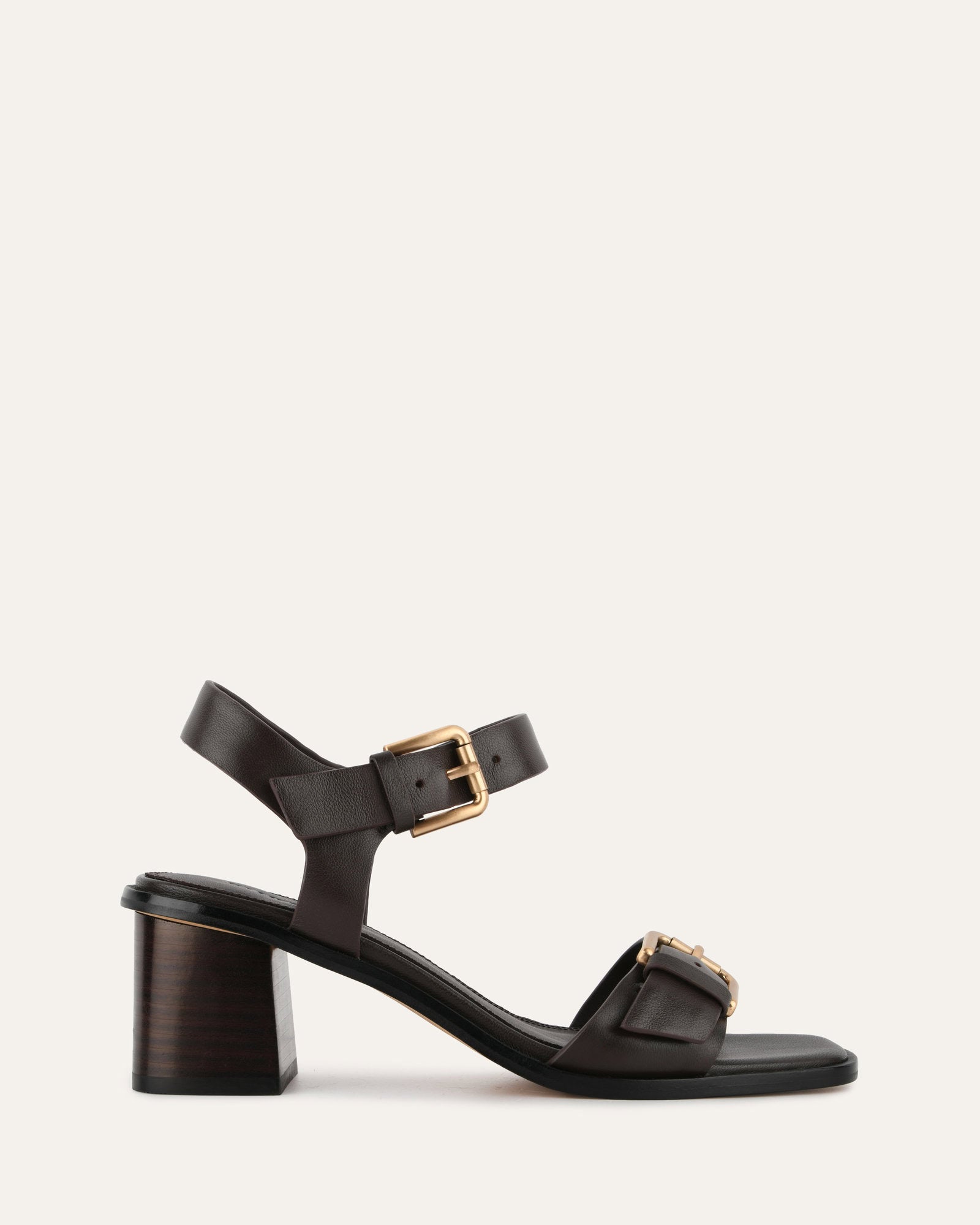 WINONA Women's Mid Heel Sandals - Genuine Cacao Leather Comfortable Dressy Summer Shoes for Beach, Wedding & Casual Outings