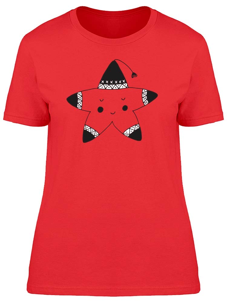 Stylish Cartoon Starfish Graphic T-Shirt for Women - Casual Summer Beach Outfit & Vacation Wear