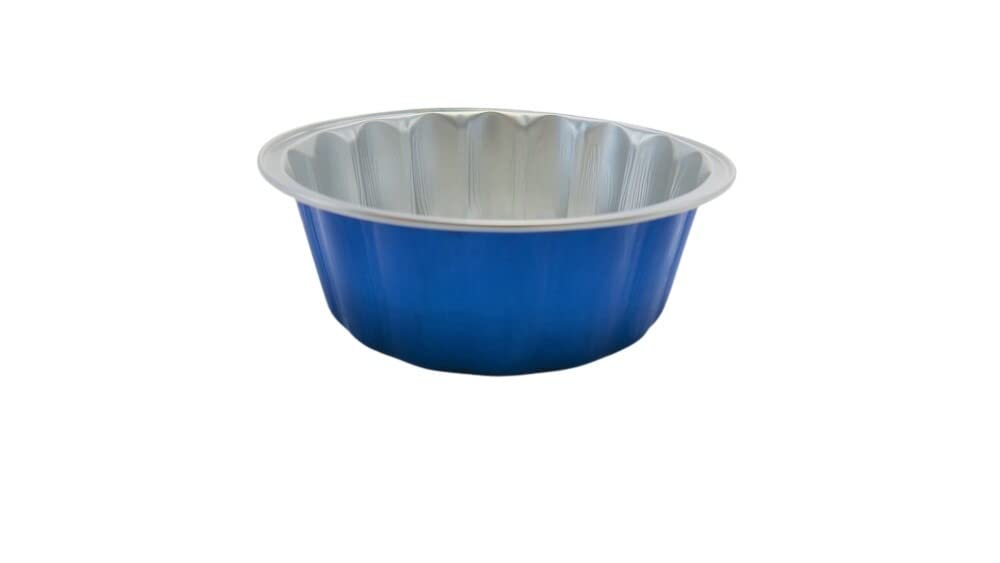 KitchenDance 8 oz Disposable Round Aluminum Foil Pans Without Lids - Mini Pie Tins for Baking, Storing Mini Cakes & Desserts - Vibrant Colors, Sturdy Scalloped Edge Design - Perfect for Parties, Picnics & Holiday Baking - A8NL