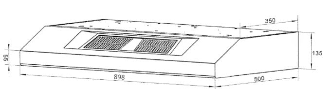 TCH900SS 90CM Slimline Range Hood - Ultra Thin Stainless Steel Kitchen Exhaust Fan for Modern Homes | Perfect for Apartments, Small Kitchens & Contemporary Designs