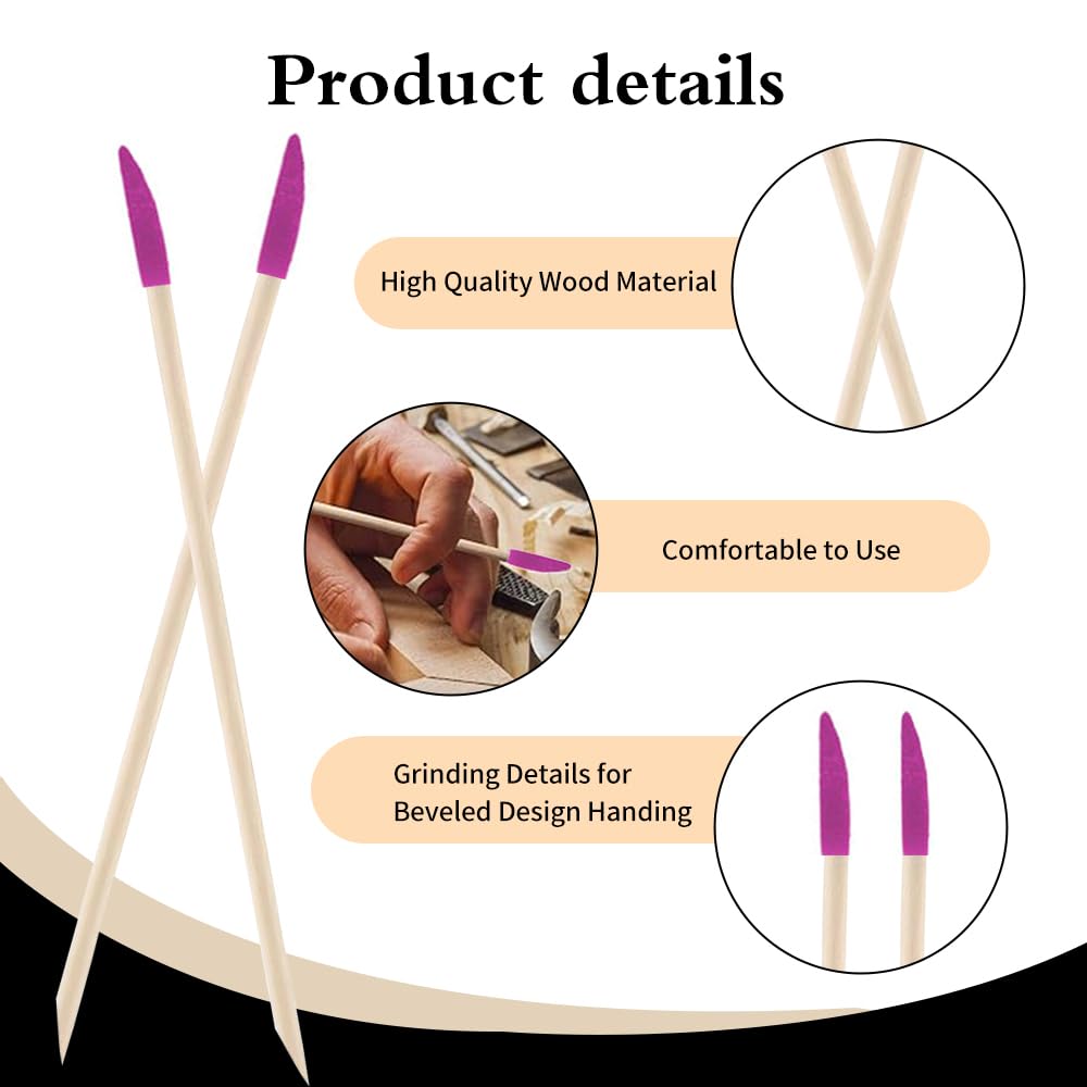 50 PCS 280 Grit Purple Sanding Sticks - Fine Wood Sandpaper Sticks for Tight Spaces & Small Woodworking Projects - Perfect for Plastic Models, DIY Crafts & Home Repair - Wood Sander Tools Assortment for Smooth Finishing