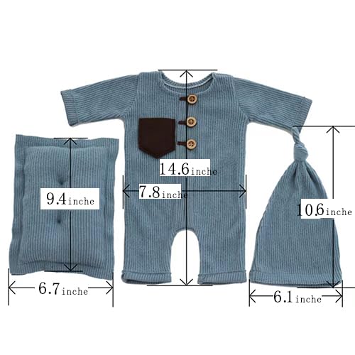 Newborn Photography Outfits for Boys & Girls - Soft Knit Baby Romper Bodysuit - Perfect for Photo Shoots, Christening & First Birthday Parties