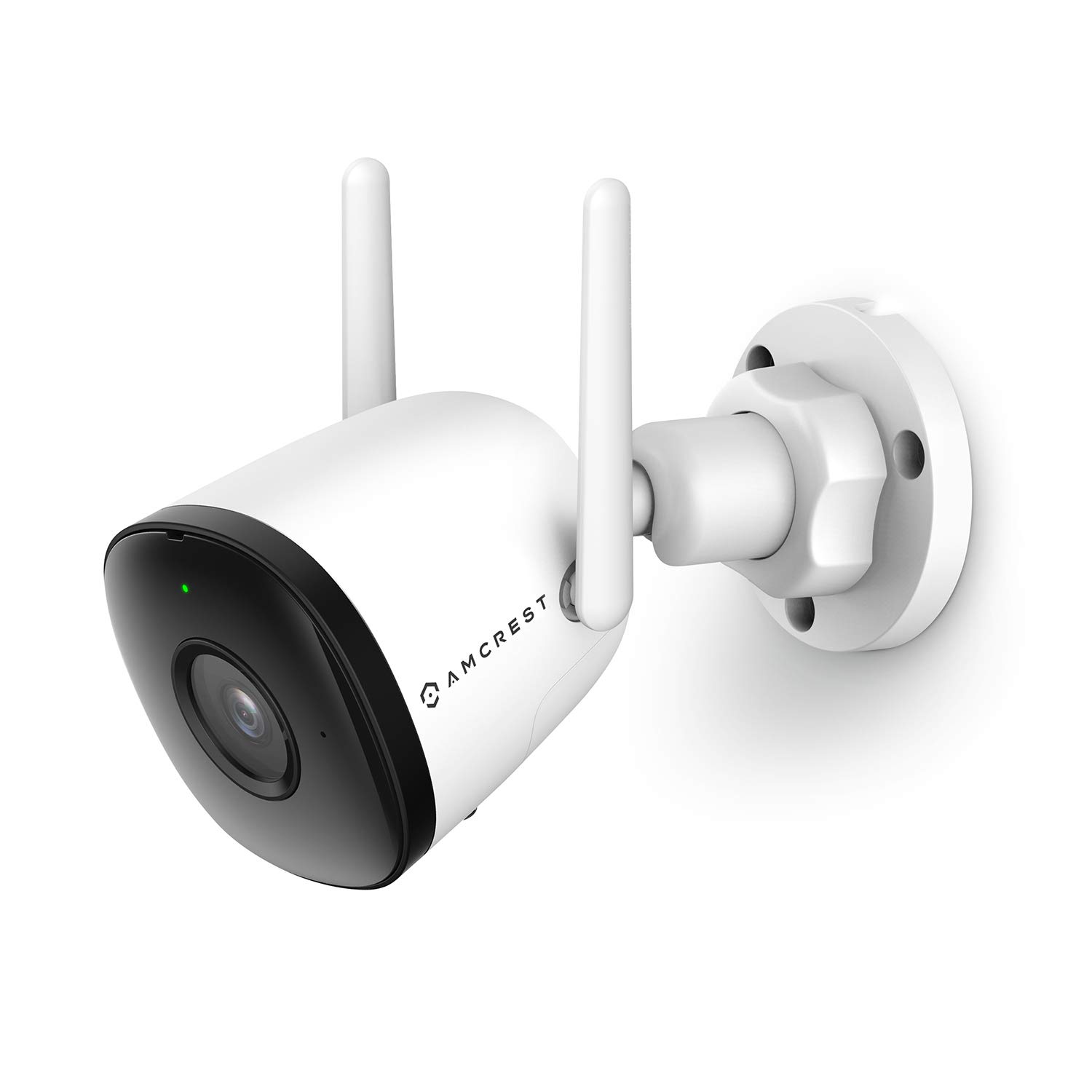 Amcrest SmartHome 4MP Outdoor WiFi Security Camera - 4K Bullet Camera with 98ft Night Vision, Built-in Mic, 106° FOV, 2.8mm Lens, MicroSD Storage (Sold Separately) - ASH43-W (White) - Ideal for Home Surveillance, Garage Monitoring, and Business Security
