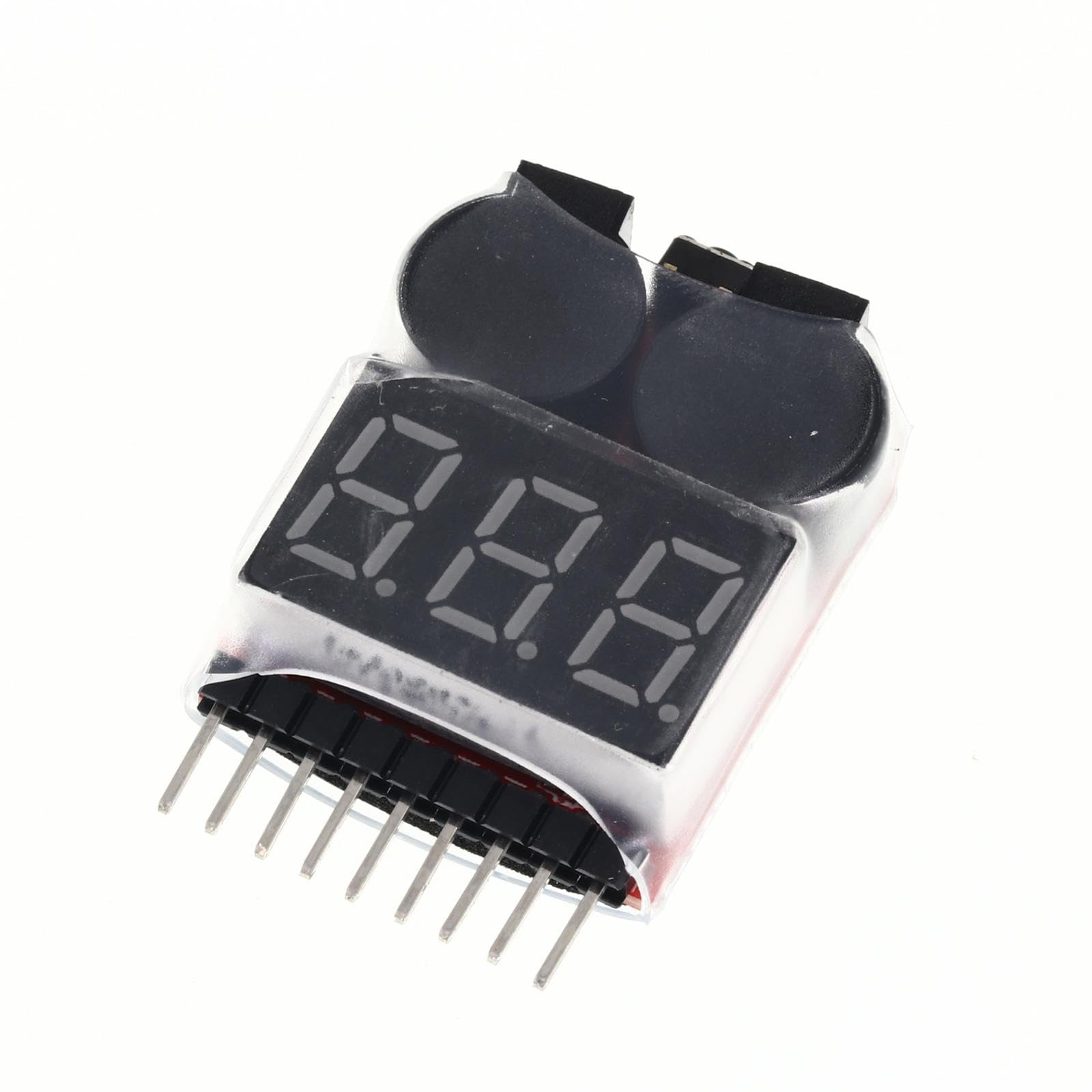 Fancyes 1-8S Lipo Battery Voltage Tester with Adjustable Alarm Buzzer - RC Battery Checker for Drone, Airplane, and Car Models - Perfect for Hobbyists and DIY Enthusiasts