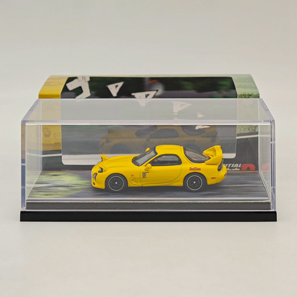 1/64 Scale Mazda RX-7 FD3S RedSuns Initial D Diecast Model Car with Open Headlights - HJ643007BDY by Hobby Japan | Collectible Toy for Anime Fans, Car Enthusiasts & Display Decor