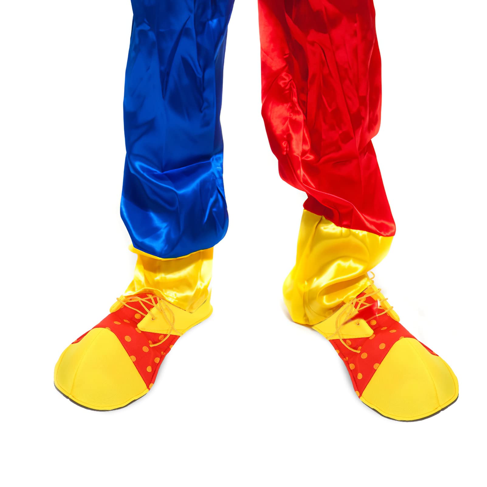 Halloween Clown Shoes - Bright Yellow & Red Costume Accessories for Cosplay, Masquerade Parties & Halloween Events | Fun Party Favors & Carnival Footwear