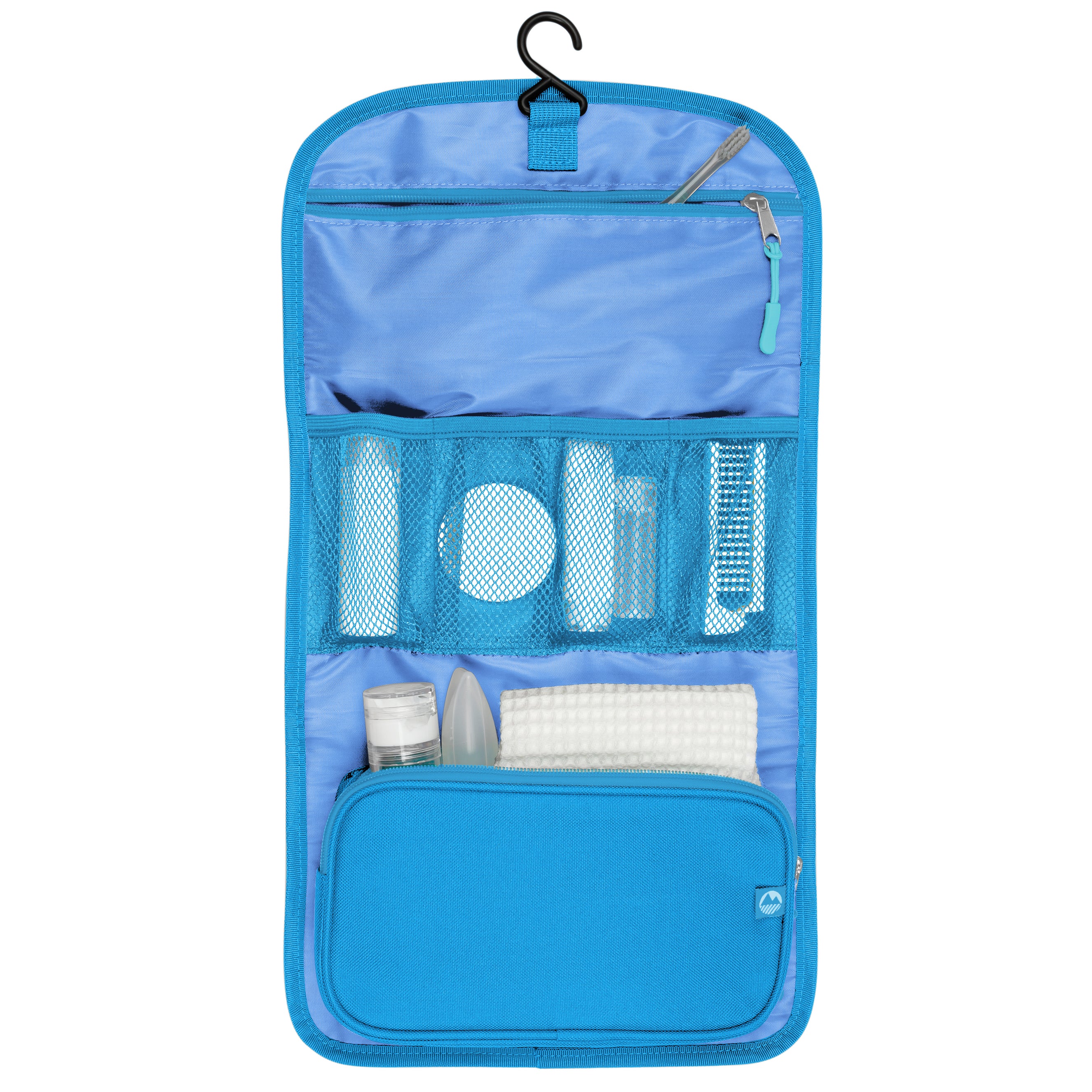 Eskdale Foldable Hanging Travel Toiletry Bag - Waterproof Cosmetic Organizer for Bathroom, Camping & Airplane Travel - Perfect for Toiletries, Makeup & Shower Essentials