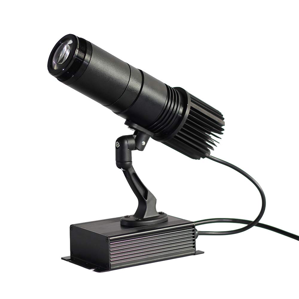 20W LED Custom Logo Projector Light - Static Glass GOBO Projector for Indoor Advertising, Events & Branding (Includes Free Custom 1-Color Glass GOBO) | Perfect for Trade Shows, Retail Displays & Nightclubs