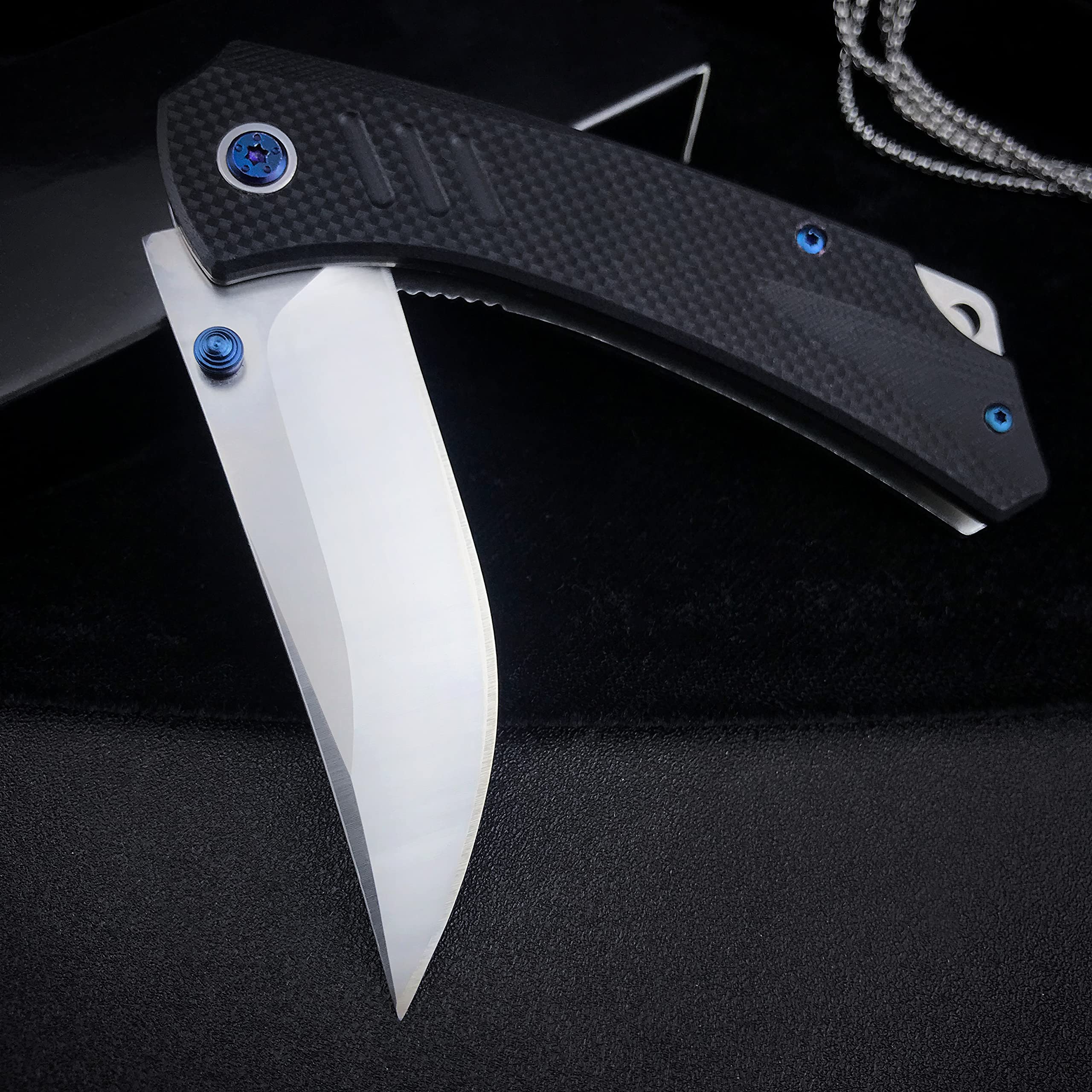 HUAAO 7.9’’ Folding Pocket Knife - EDC Knife with Liner Lock, Thumb Stud & Pocket Clip - Best Camping, Hunting, Hiking Outdoor Knife - Ideal Gift for Men & Women - Perfect for Everyday Carry, Survival & Outdoor Adventures