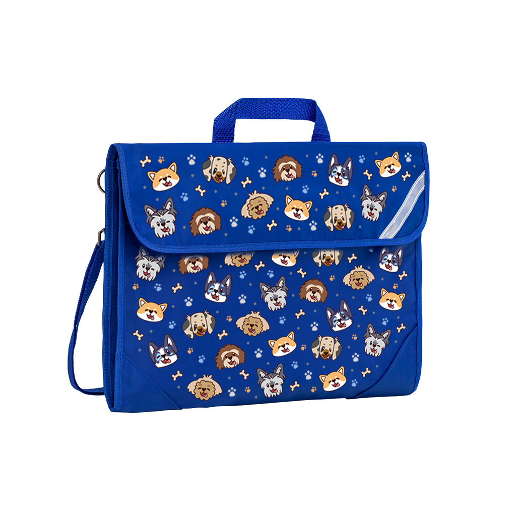Puppy Pals Safety Library Bag - Durable Book Tote for Kids with Adjustable Straps - Perfect for School, Library, and Travel