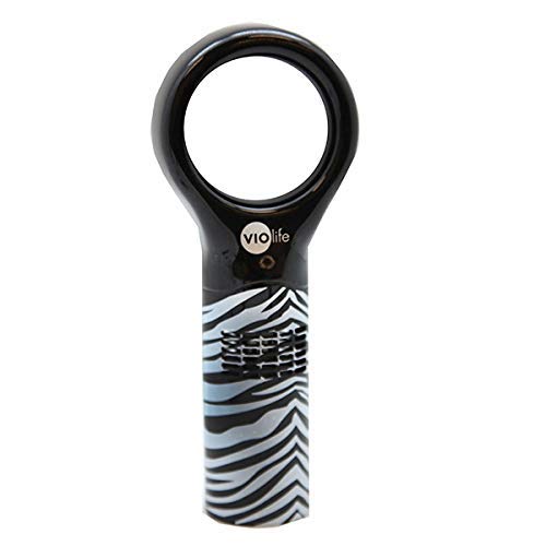 VIOlife Breezee Bladeless Personal Fan - Portable USB Rechargeable Mini Fan with Zebra Print Design for Office, Travel, and Outdoor Activities