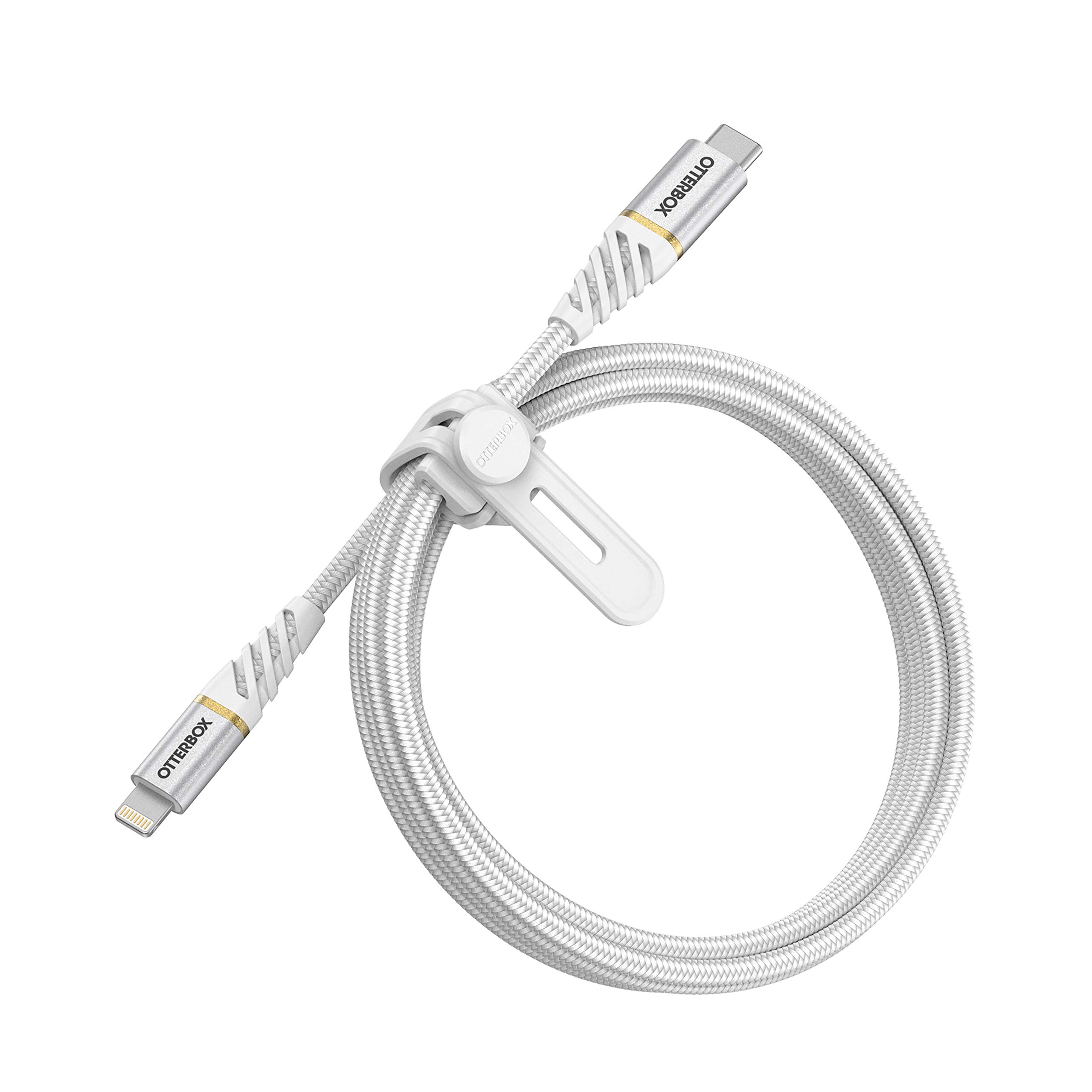 OtterBox Premium Fast Charge Cable Lightning to USB-C 3.3FT (1m) - White - High-Speed Charging Cord for iPhone, iPad - Perfect for Home, Office & Travel