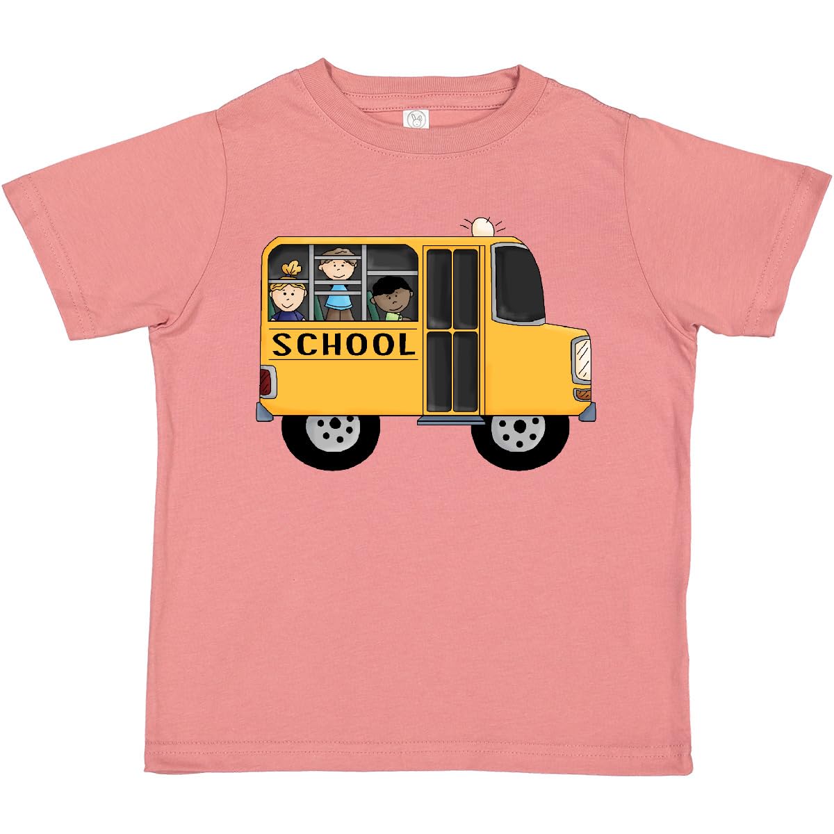 Inktastic School Bus Toddler T-Shirt - Cute Yellow Bus Graphic Tee for Boys & Girls - Perfect for Preschool, Daycare & Back-to-School Outfits