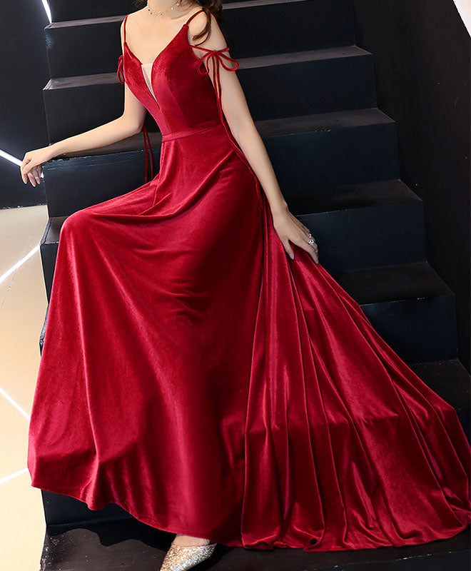 Elegant Burgundy Long Prom Dress for Women - Formal Evening Gown for Homecoming, Ball & Special Occasions