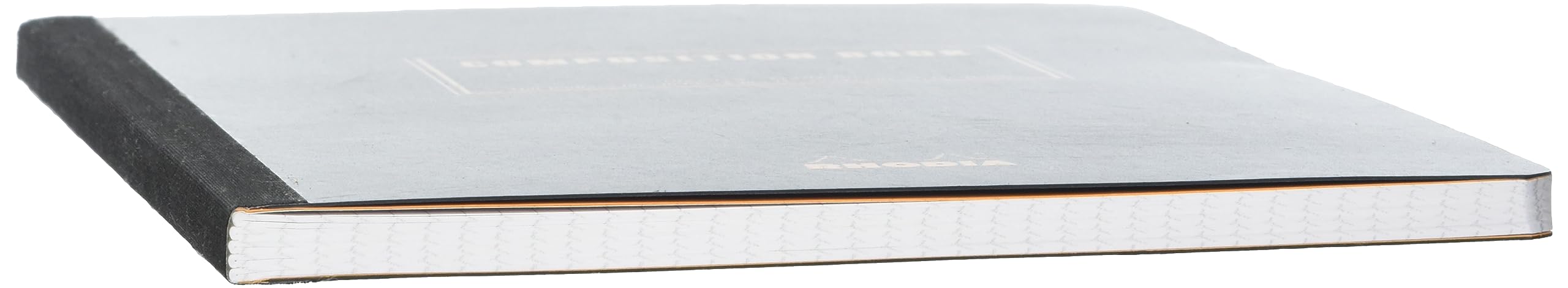 Rhodia 119229C Flexible Notebook - Black B5 Cloth Back Composition Book with 160 Pages of 80 g/m² White Clairefontaine Paper - Small Grid Design for Journaling, Sketching & Office Use