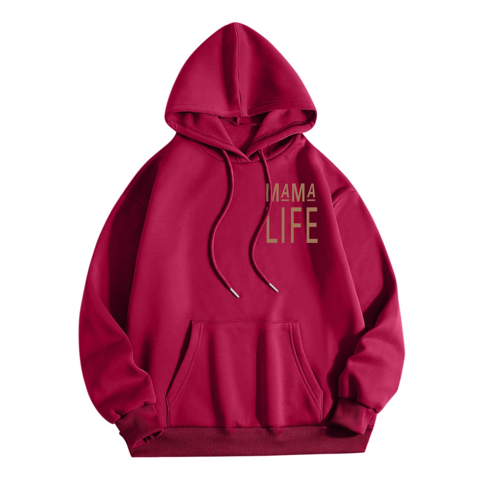 Boho Graphic Print Hooded Sweatshirt for Women - Long Sleeve Round Neck Letter Design Pullover Top | Casual Outfit, Streetwear, Loungewear & Fall Fashion