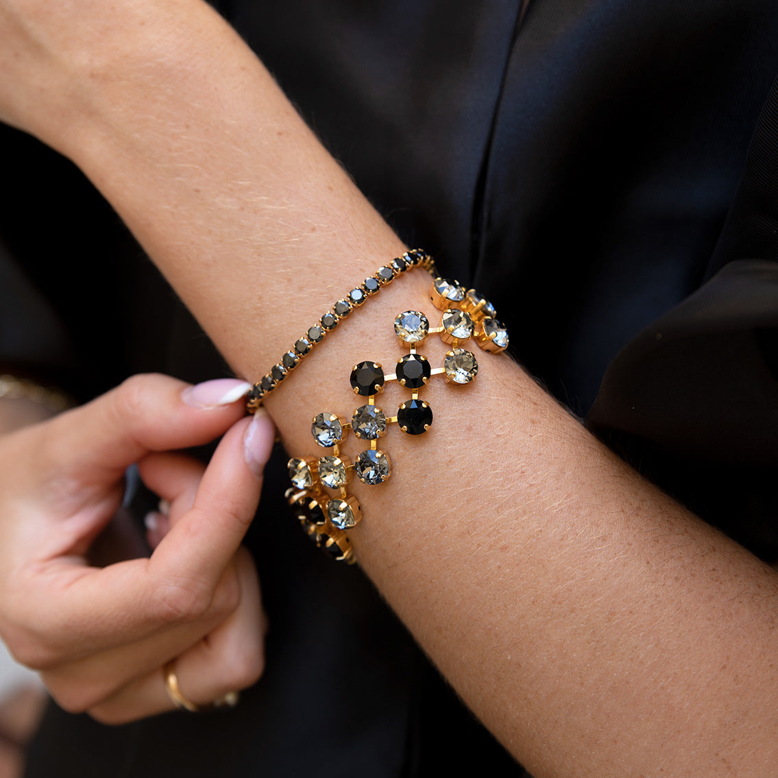 Livia Bracelet - Stylish Black Adjustable Wristband for Women | Perfect for Daily Wear, Gifts & Fashion Accessories