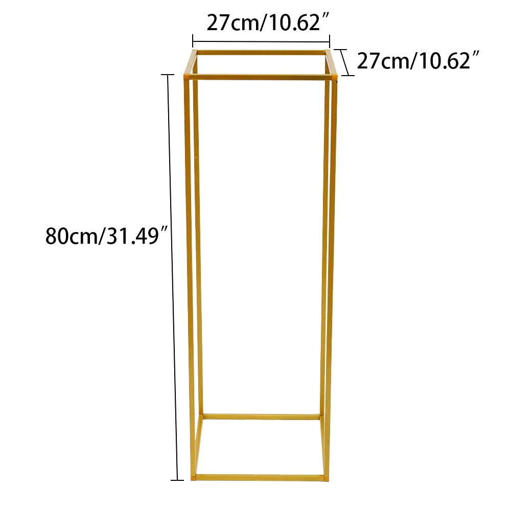 LOYALHEARTDY 10-Pack Matte Gold Wedding Flower Stands - 80CM Metal Column Vases for Wedding Centerpieces, Party Decor & Event Arrangements - Perfect for Aisle Decorations, Reception Tables & Banquet Halls