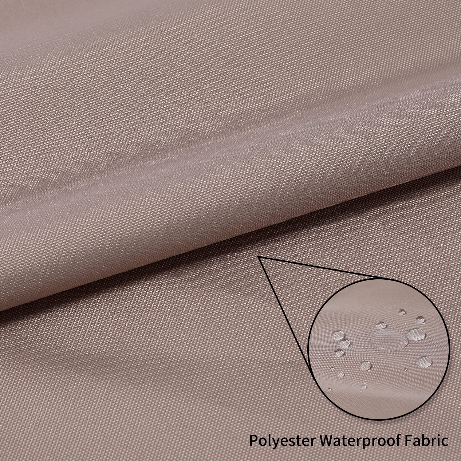 13'x13' Rectangle Khaki UV Block Waterproof Shade Sail - Sun Canopy for Backyard, Patio, Garden & Pool - Customizable Outdoor Sun Protection for Relaxation & Entertainment