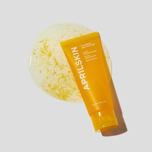 Aprilskin Real Calendula Peel Off Mask 100g - Korean Face Mask for Deep Cleansing & Pore Minimizing - Perfect for Acne-Prone & Oily Skin Care Routine