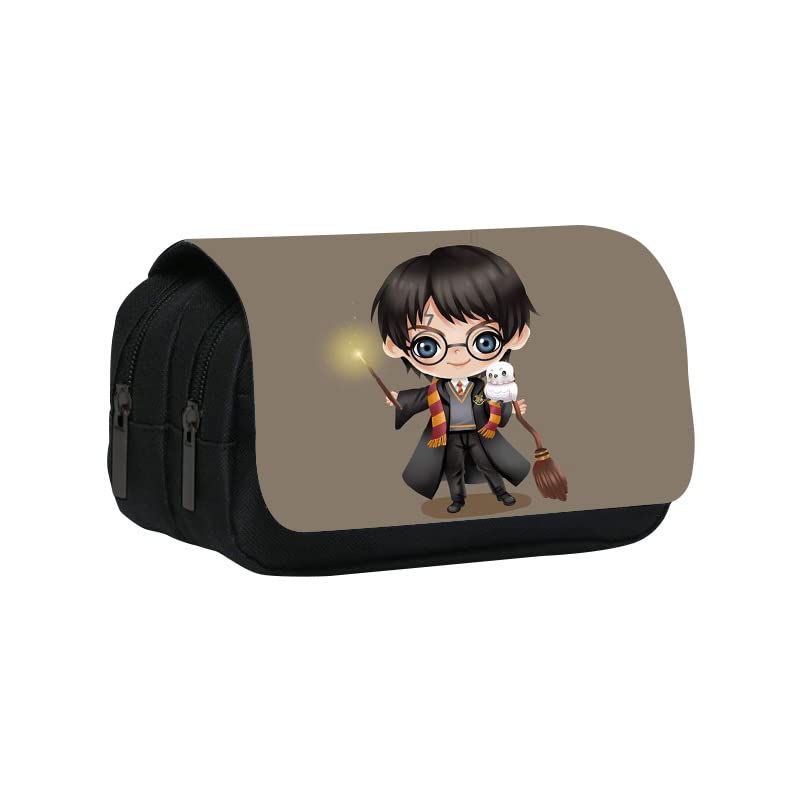 Cute Anime Pencil Case - Large Capacity Zippered Pencil Pouch with 2 Compartments for School & Office Supplies | Perfect for Boys, Girls & Students (Back to School, Work, Travel & Daily Organization)