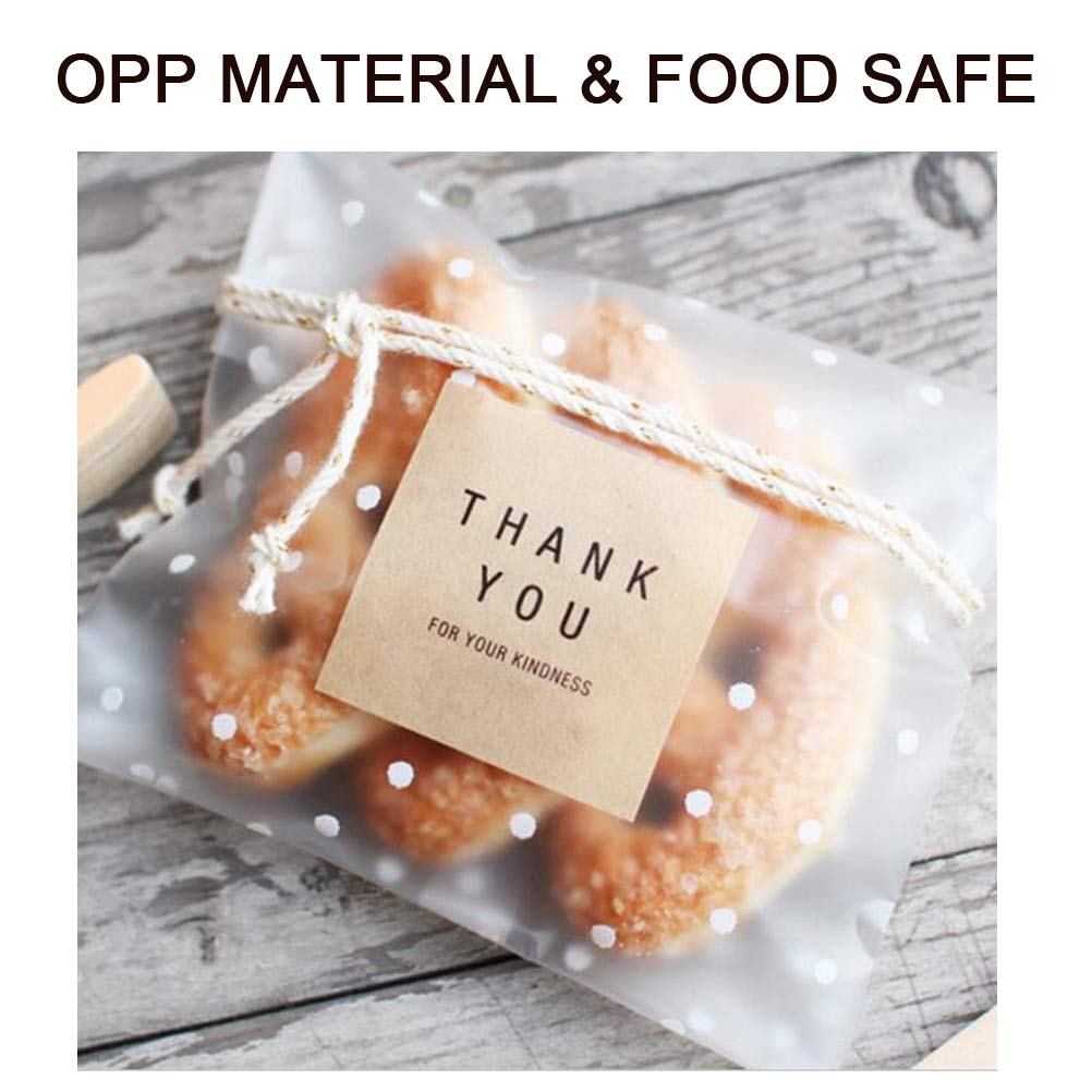 200pcs Resealable Cellophane Bags 4x4 inch - Self Sealing Plastic Bags for Bakery, Candles, Soap & Cookies - Perfect for Food Storage, Party Favors, Wedding Treats & Small Crafts Packaging