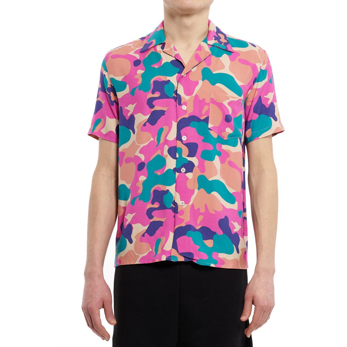 Men's Camo Print Hawaiian Shirt - 13