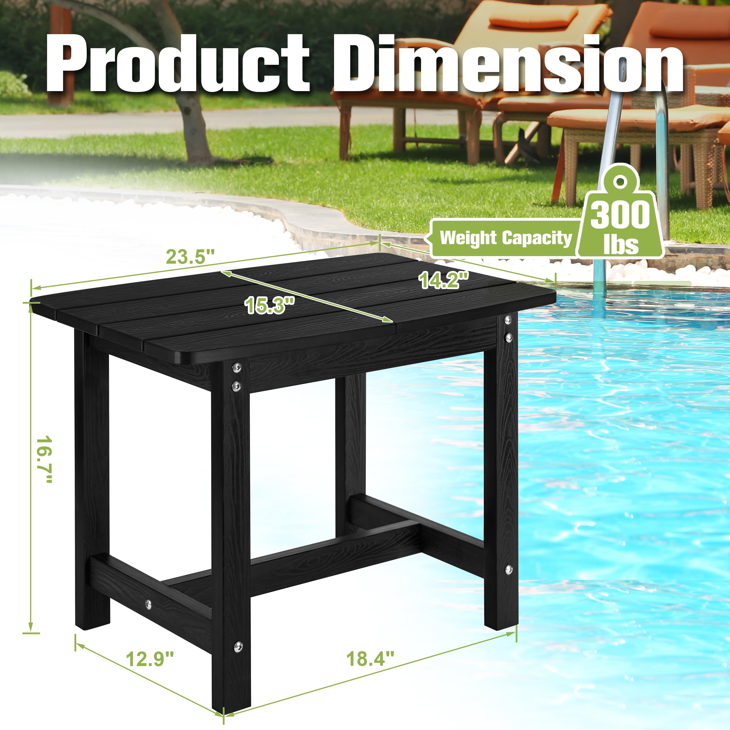 Y&M Adirondack Outdoor Side Table - 23.5