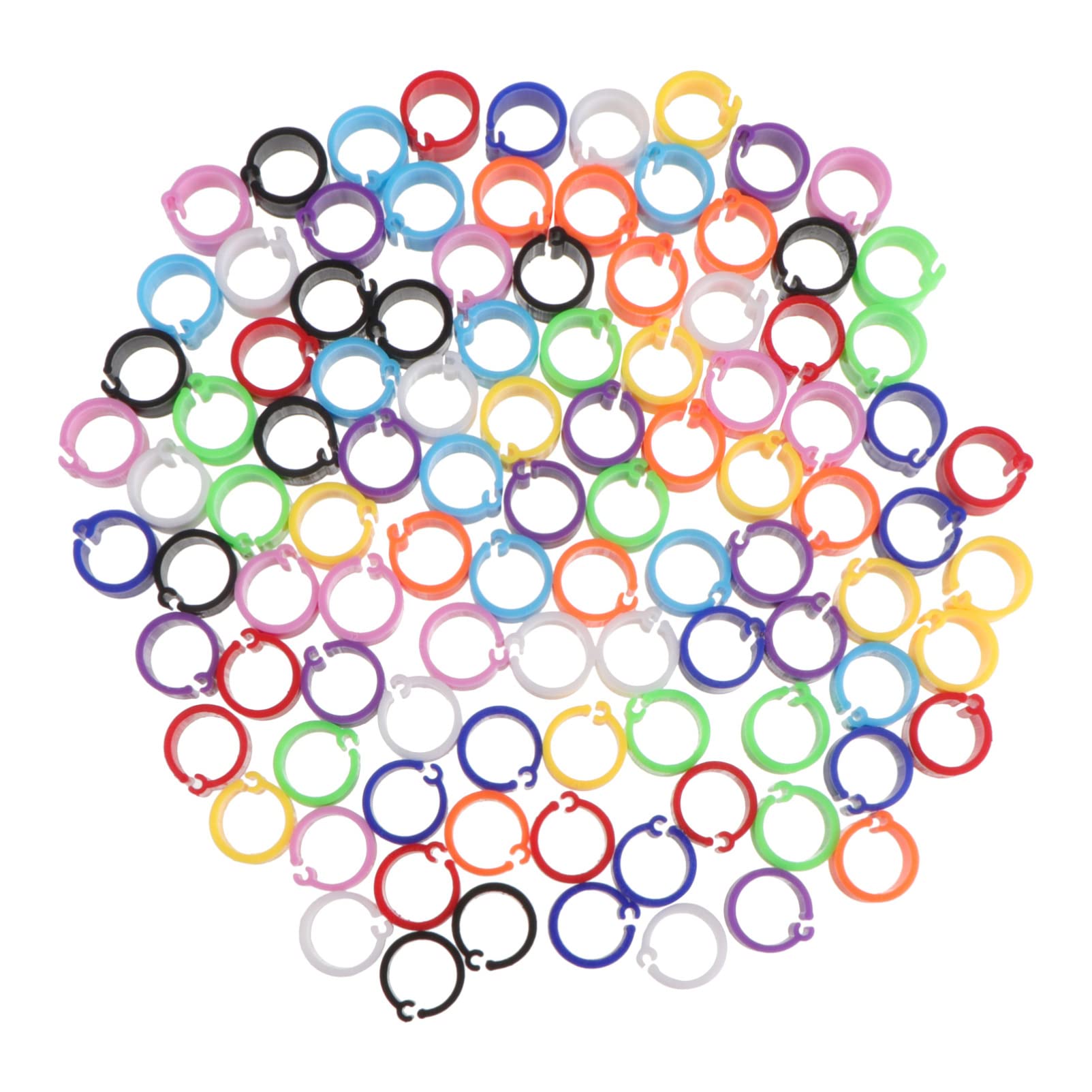 100 Pcs Adjustable Chicken Leg Bands - Bird Leg Rings for Parrots, Pigeons & Poultry - Durable Chew-Proof Foot Rings for Identification & Training - Perfect for Bird Owners, Breeders & Farmers - Use for Tracking, Breeding & Pet Identification