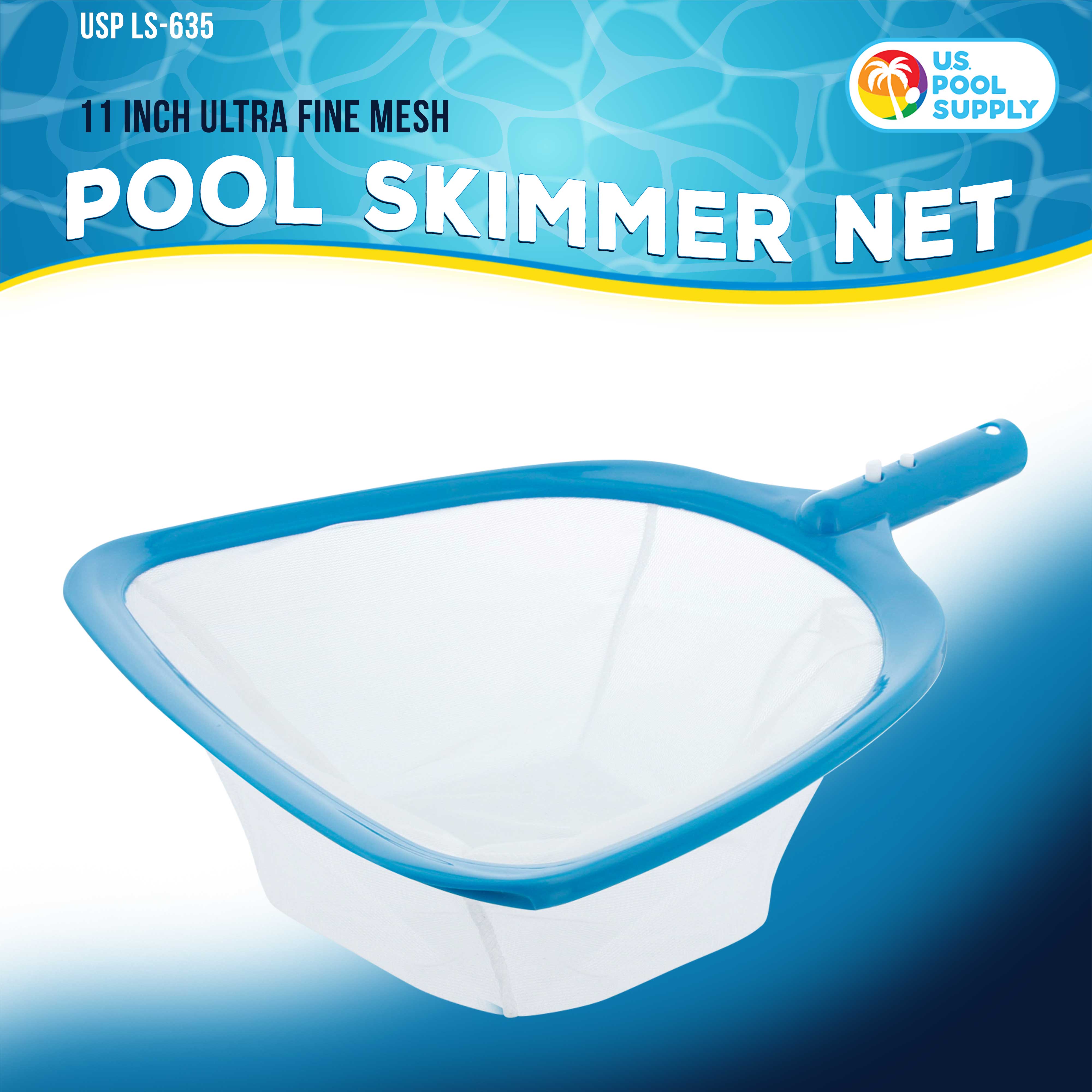 U.S. Pool Supply® Premium Swimming Pool Leaf Skimmer Net - Ultra Fine Mesh Deep Basket for Cleaning Debris in Pools, Spas & Ponds - Ideal for Pool Liners & Kids Inflatable Pools | Perfect for Backyard, Garden & Outdoor Water Maintenance
