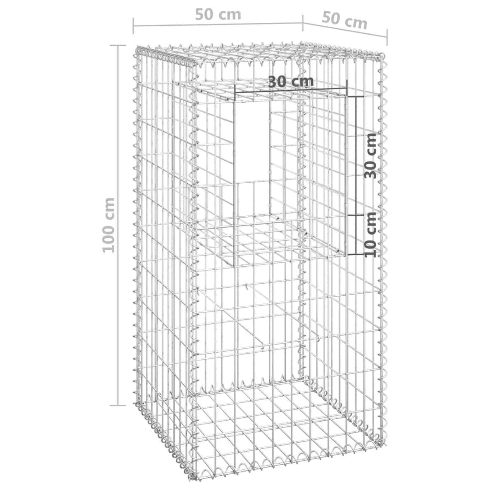 Galvanized Steel Gabion Baskets - 3 Pack (9.8