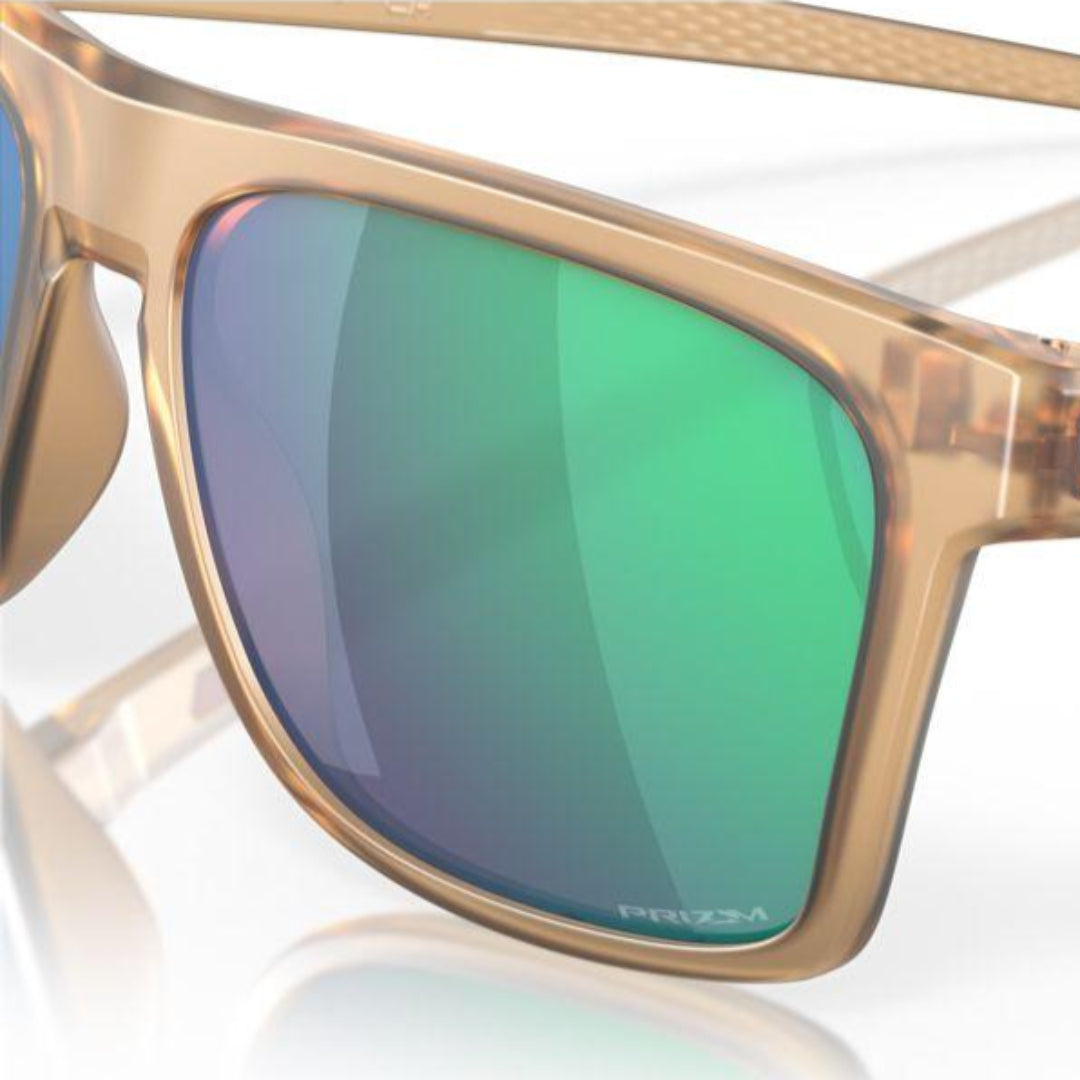 Oakley Leffingwell Matte Sepia/Prizm Jade Polarized Sunglasses 0OO9100 910003 - Stylish UV Protection for Outdoor Sports & Driving