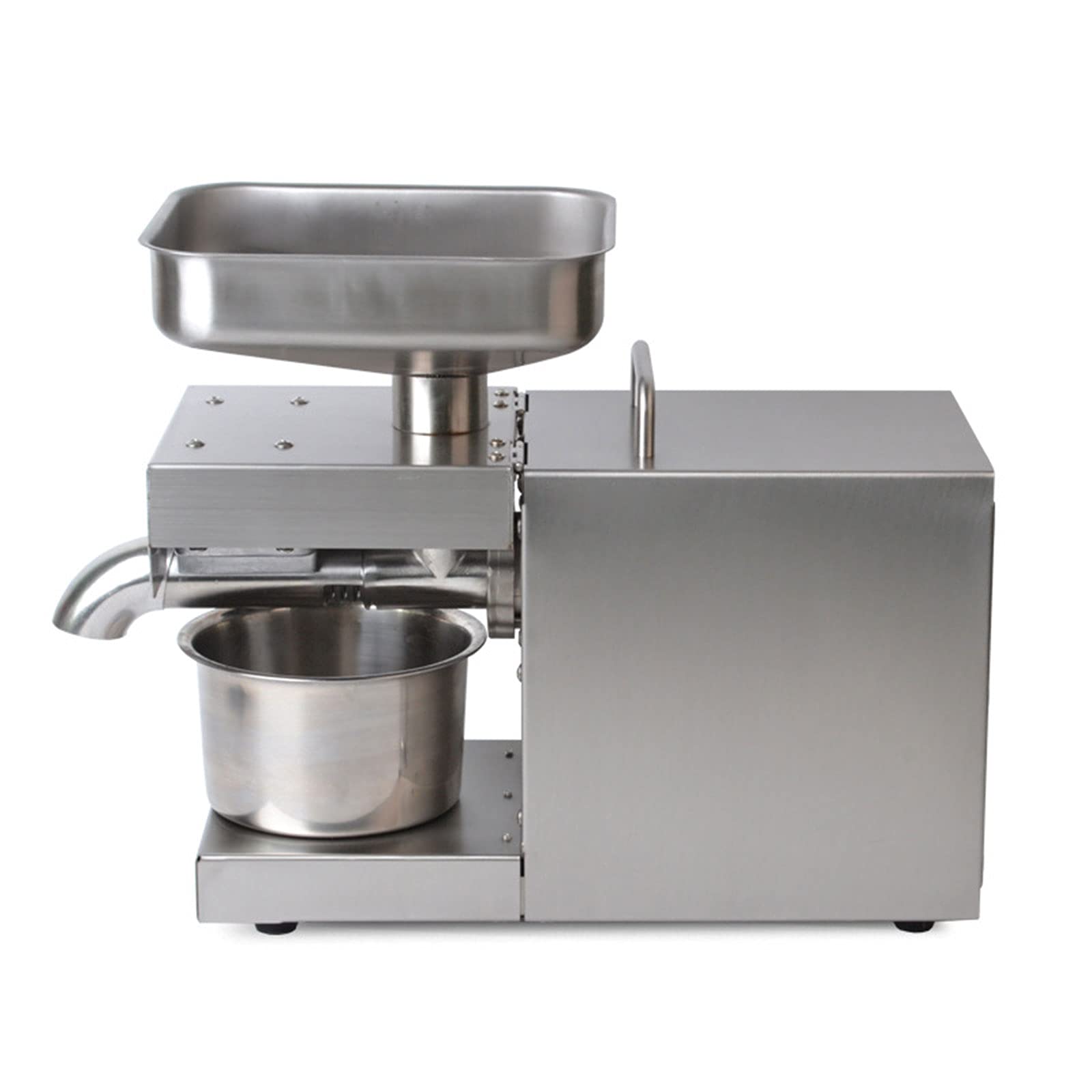 600W Stainless Steel Oil Press Machine for Home & Commercial Use - 304 Stainless Steel Oil Extractor for Olive, Peanut, Almond (110V US Plug) - Perfect for Healthy Cooking, DIY Essential Oils & Small Business Production