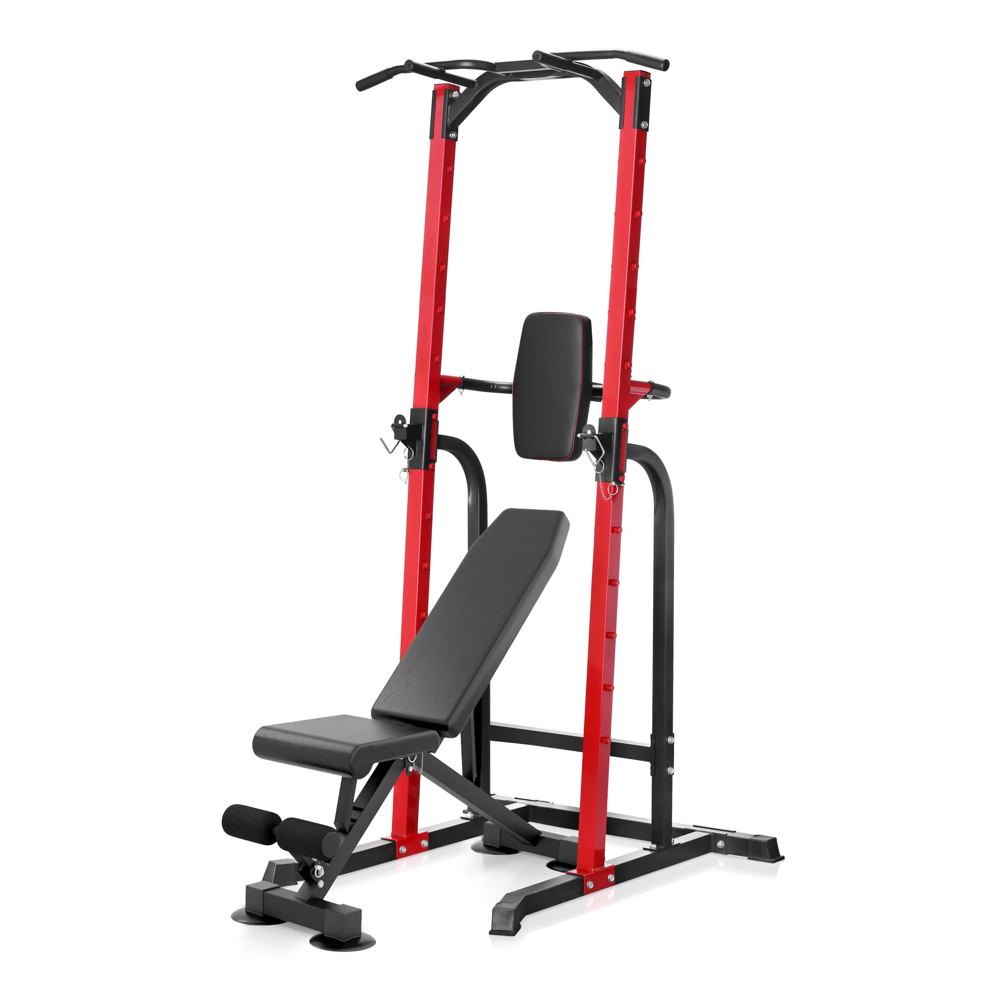 ZENOVA Adjustable Pull Up Bar Station & Power Tower - Multi-Function Home Gym Equipment for Strength Training, Chin Ups, Dips & Workouts - Perfect for Home Fitness, Garage Gym & Small Spaces